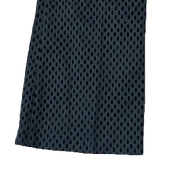 Ivy Jane Pants Size 8 Black Textured Polka Dot Wide Leg Trousers - Picture 5 of 8